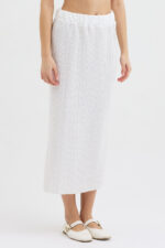 Beyaz Pliseli Etek - Görsel 5