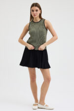 Haki Pliseli Bluz - Görsel 5