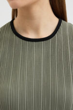 Haki Pliseli Bluz - Görsel 7