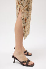 Sütlü Kahve Pliseli Elbise - Görsel 8