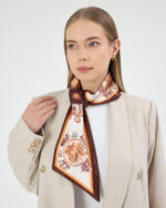 Kravat Eşarp Kahverengi - Görsel 4