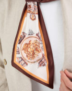 Kravat Eşarp Kahverengi - Görsel 3