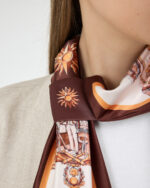 Kravat Eşarp Kahverengi - Görsel 5