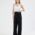 Siyah Düz Pliseli Pnatolon